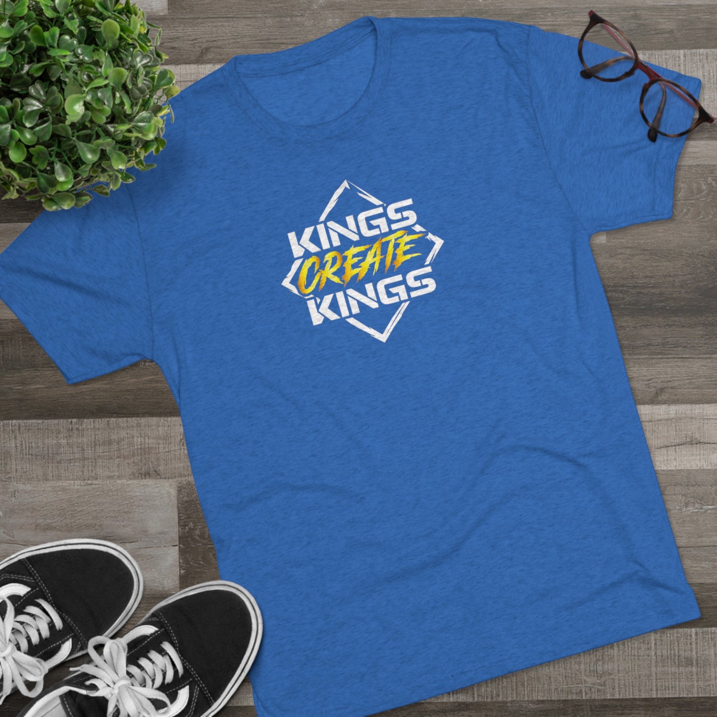 Kings Create Kings Gold Logo Tri-Blend Crew Tee