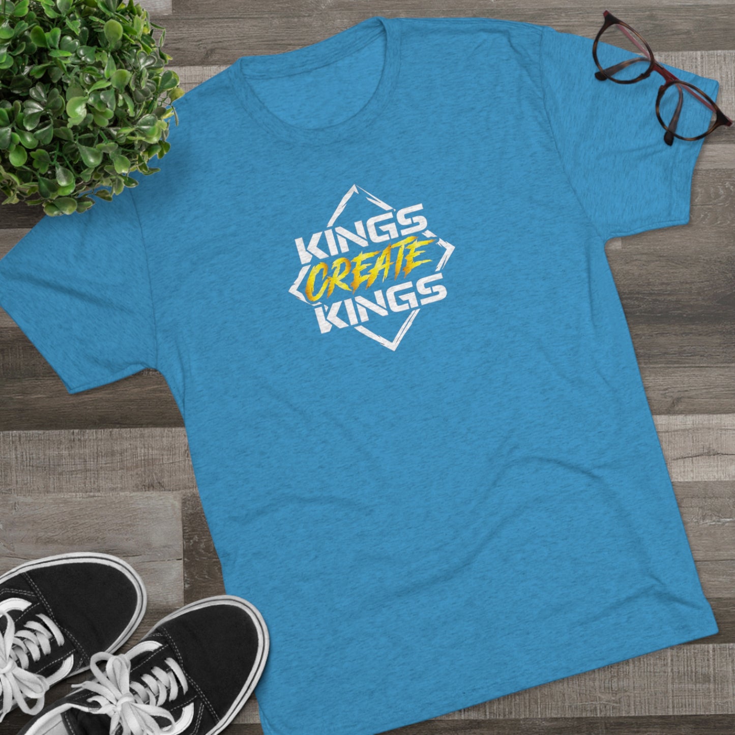 Kings Create Kings Gold Logo Tri-Blend Crew Tee