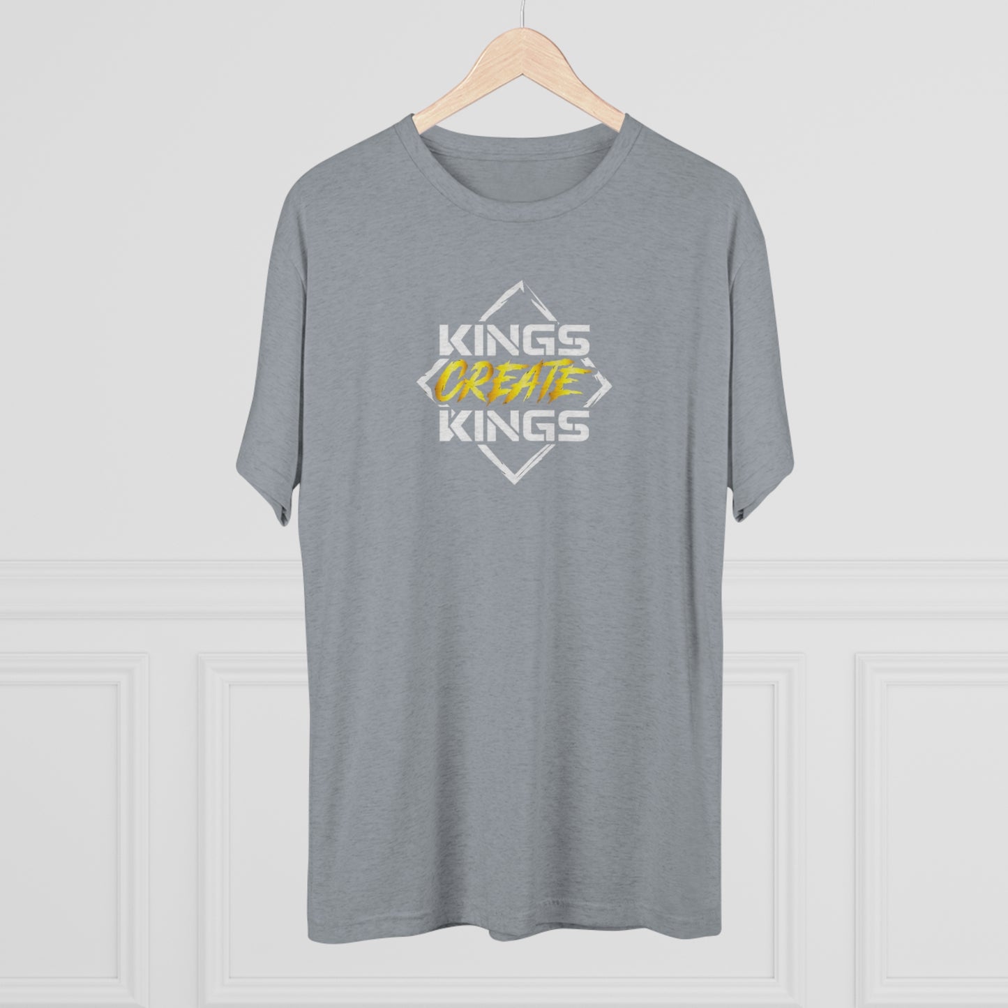 Kings Create Kings Gold Logo Tri-Blend Crew Tee