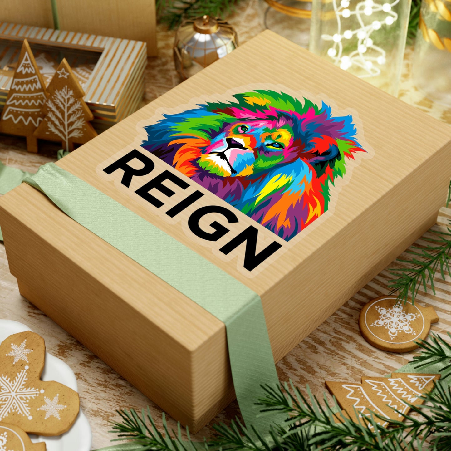 Lion REIGN Kiss-Cut Stickers