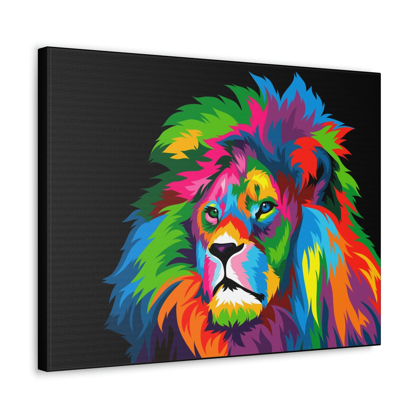 Lion Colorful Art Canvas Gallery Wraps