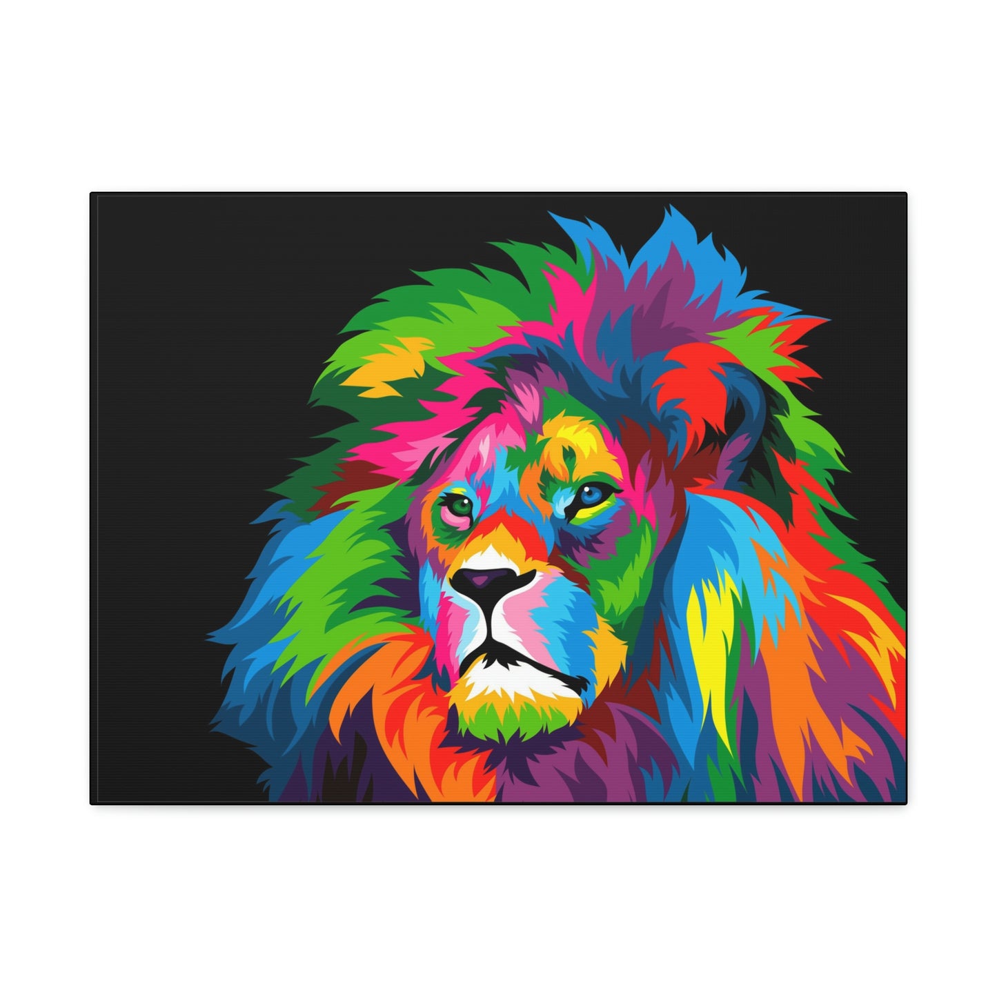 Lion Colorful Art Canvas Gallery Wraps