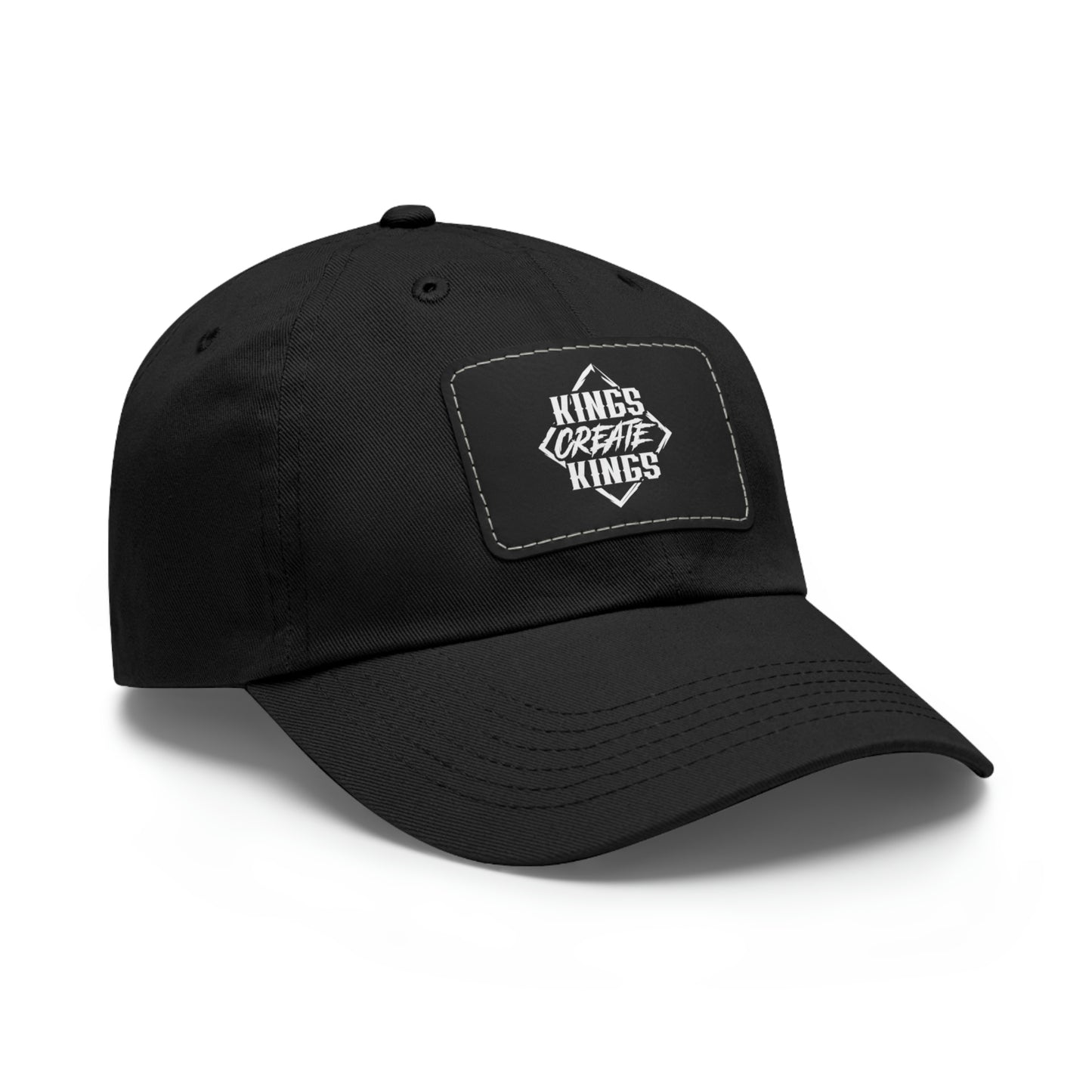 Kings Create Kings Dad Hat with Leather Patch (Rectangle)