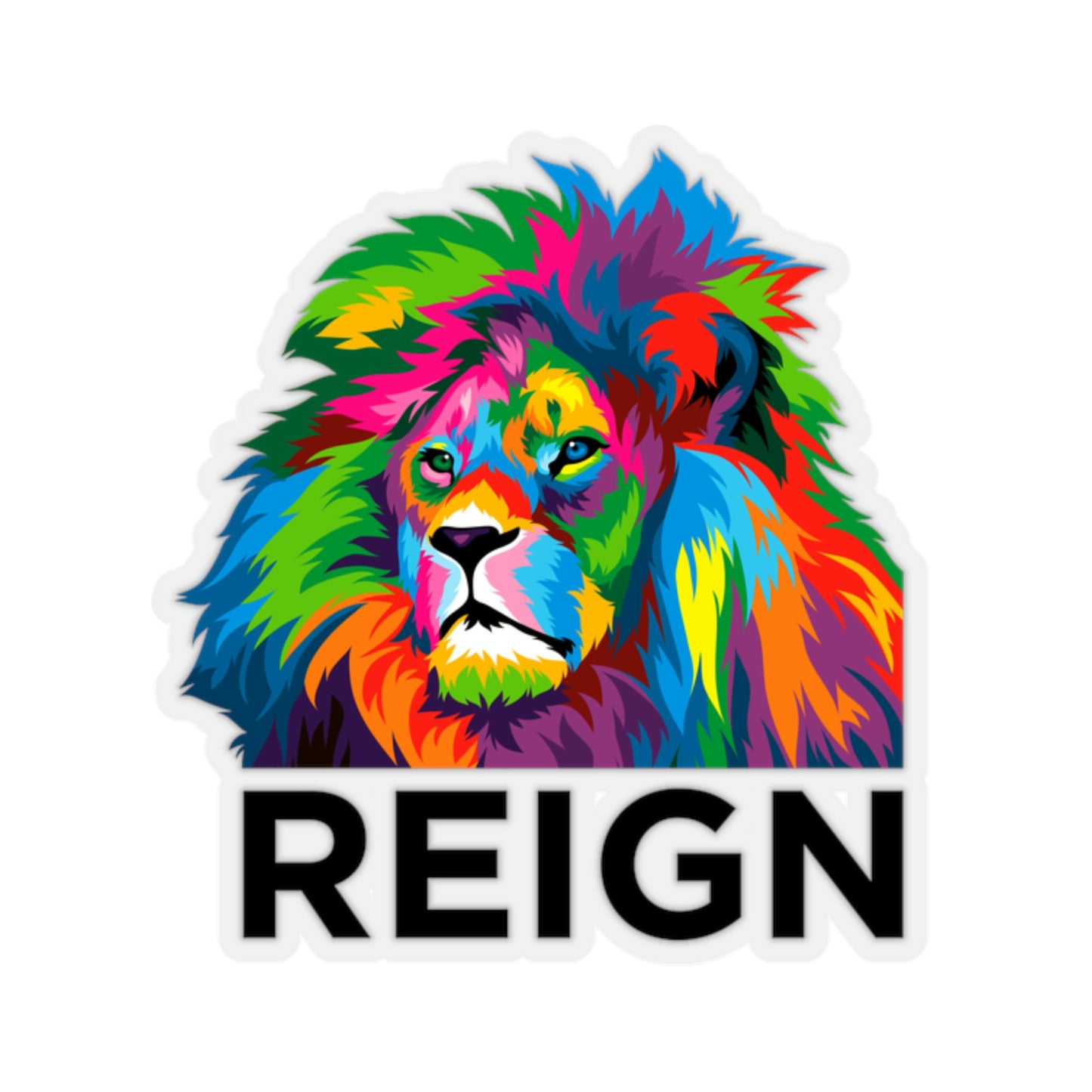 Lion REIGN Kiss-Cut Stickers