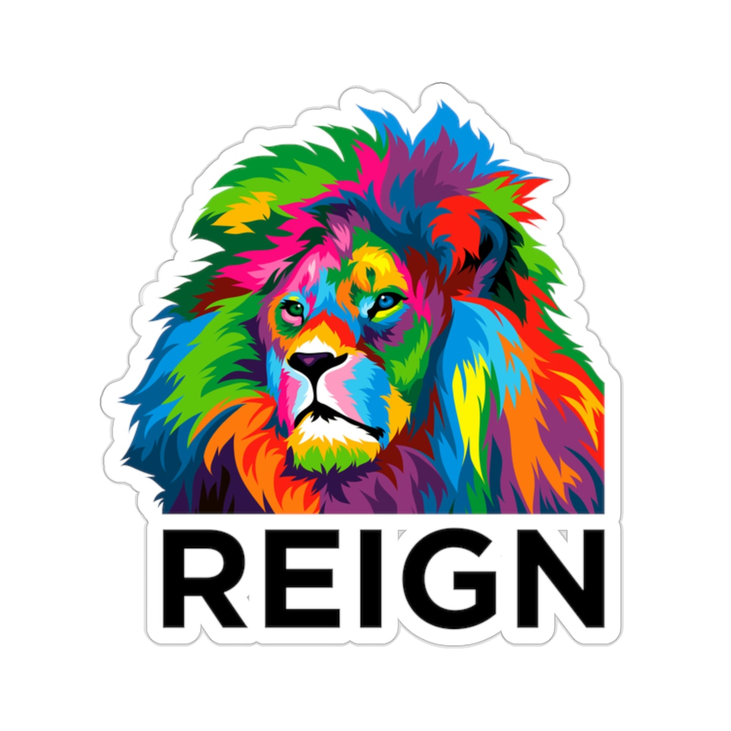 Lion REIGN Kiss-Cut Stickers