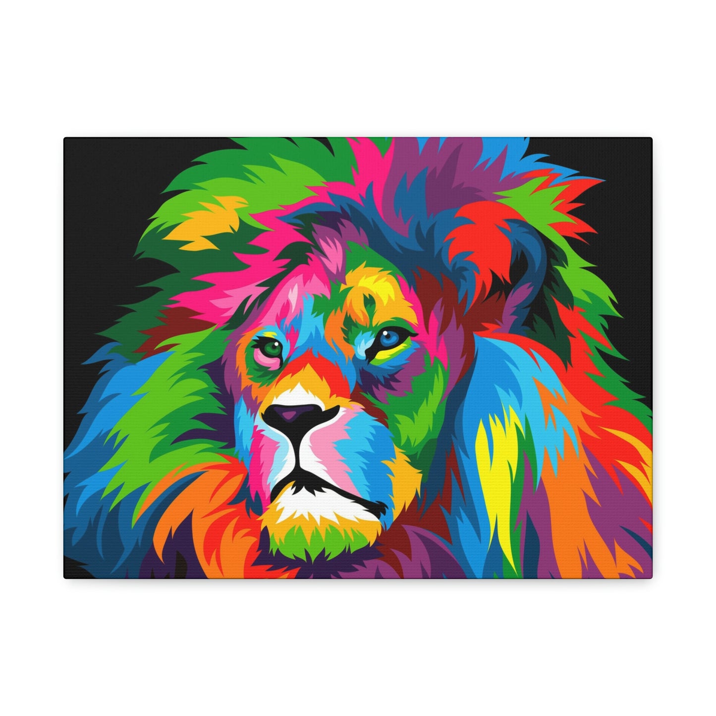 Lion Colorful Art Canvas Gallery Wraps