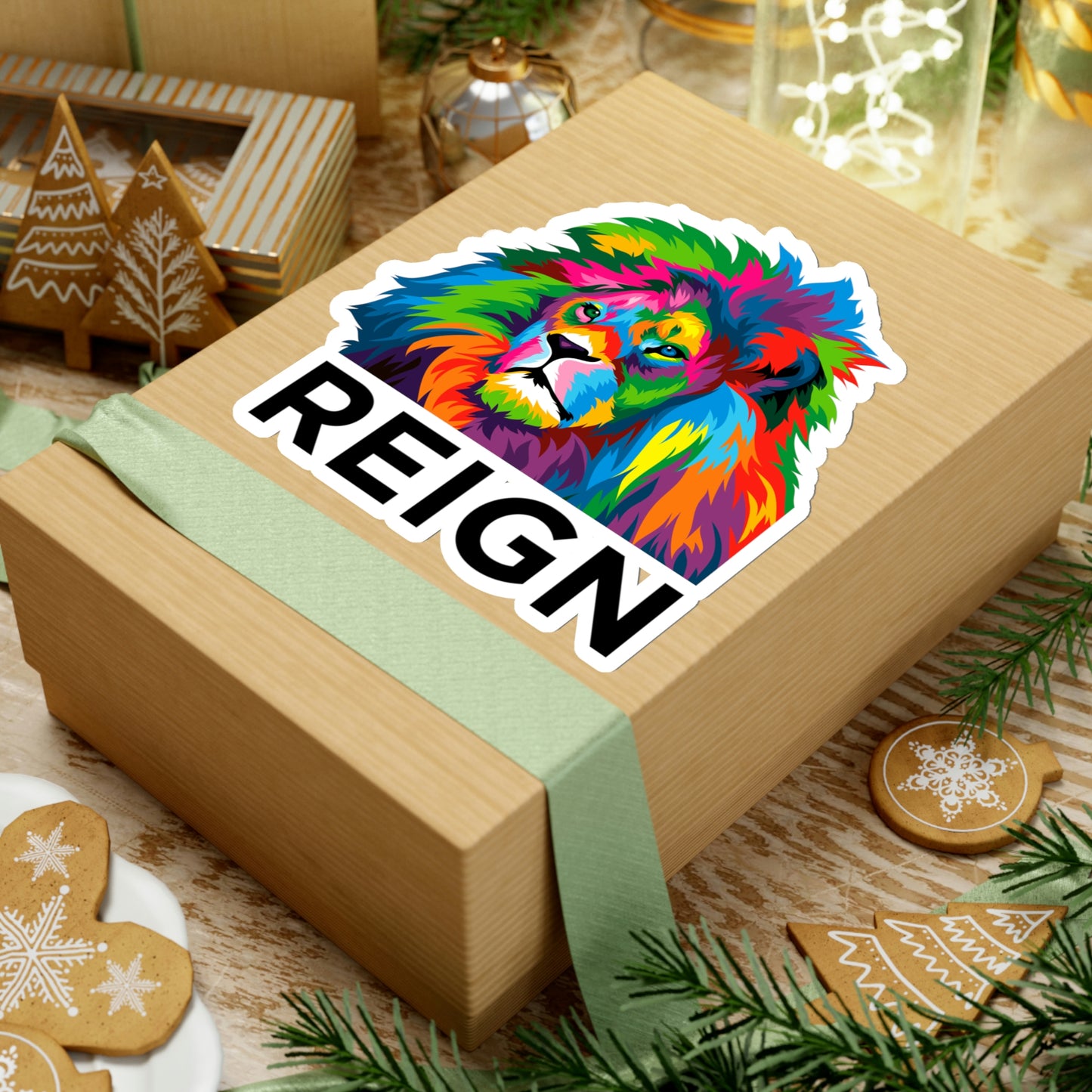 Lion REIGN Kiss-Cut Stickers