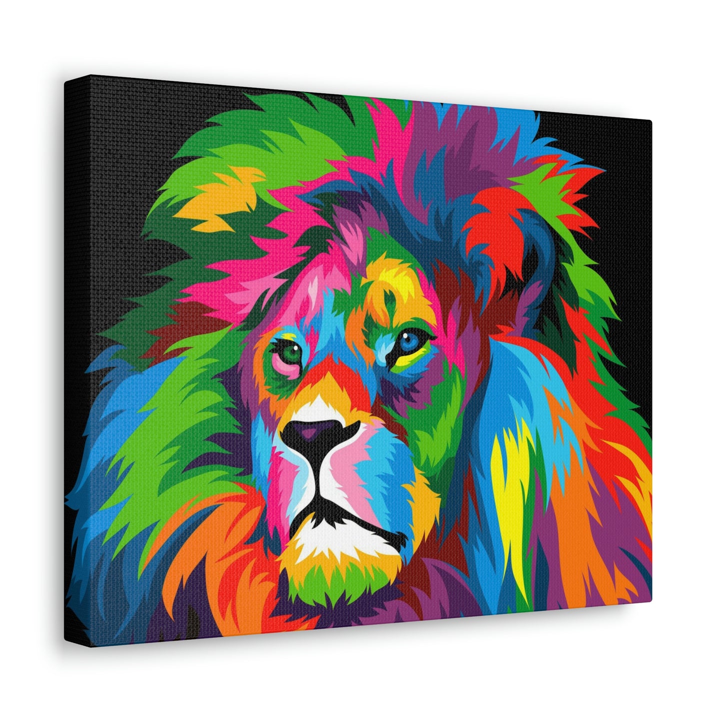 Lion Colorful Art Canvas Gallery Wraps