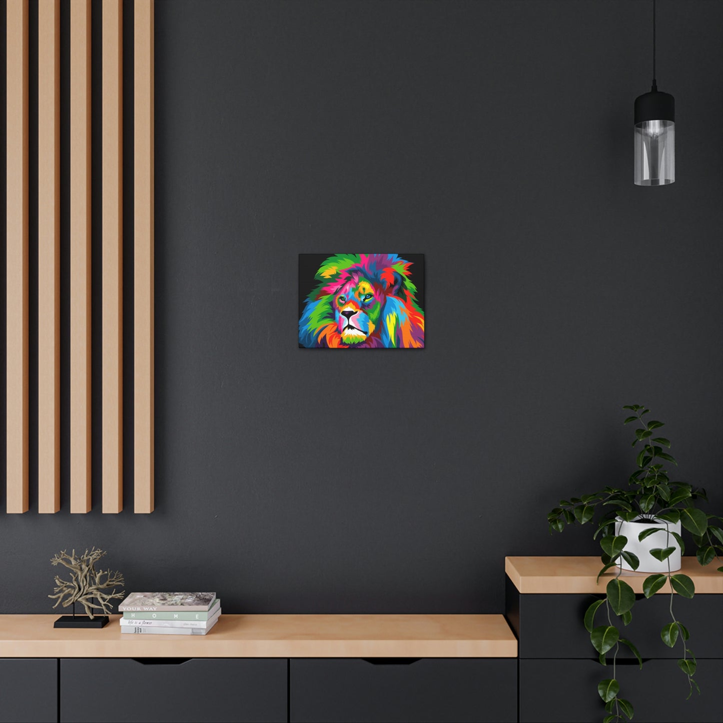 Lion Colorful Art Canvas Gallery Wraps