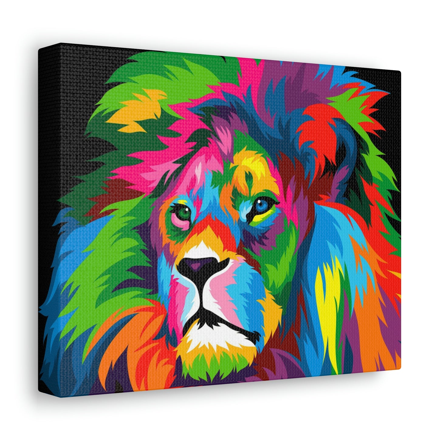 Lion Colorful Art Canvas Gallery Wraps