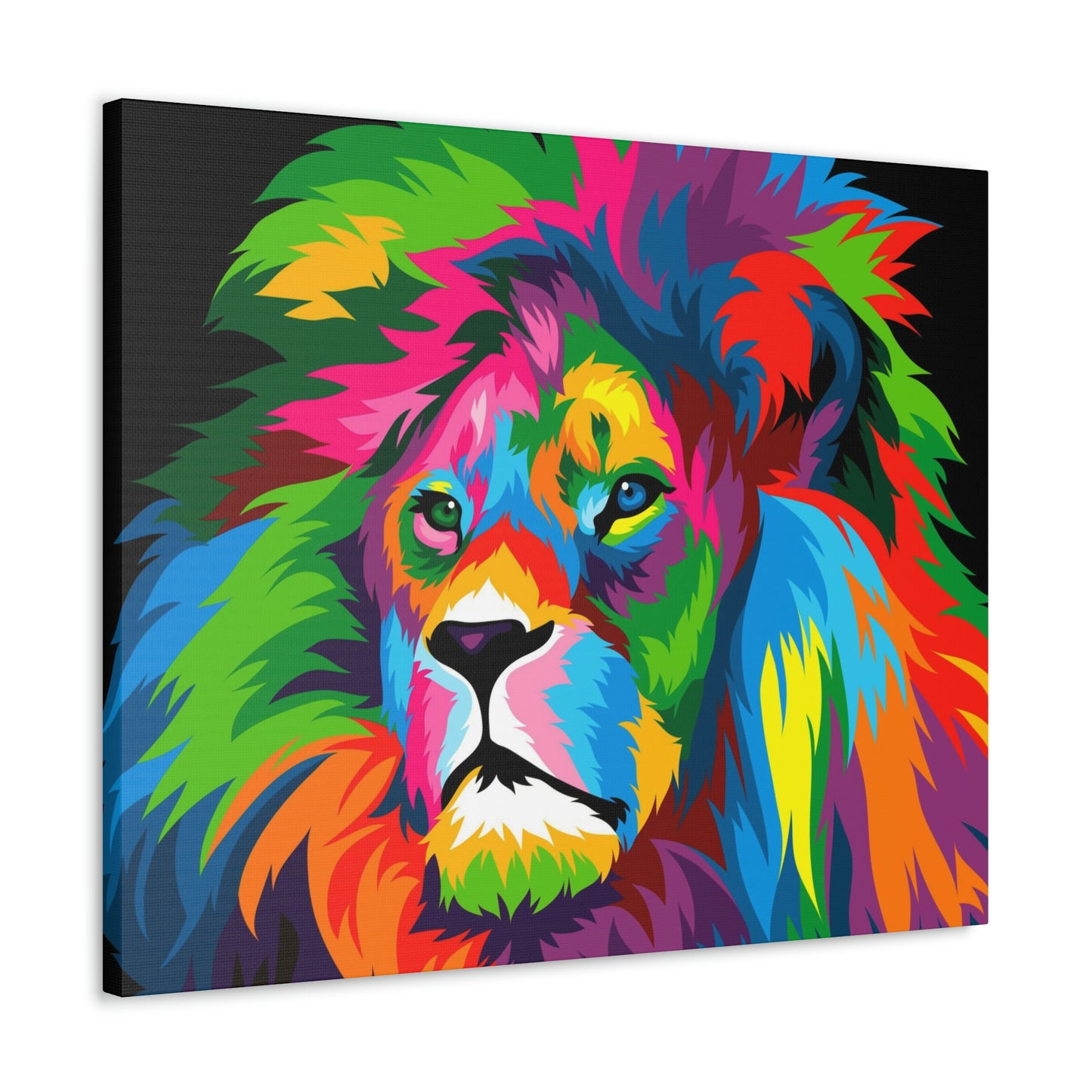 Lion Colorful Art Canvas Gallery Wraps