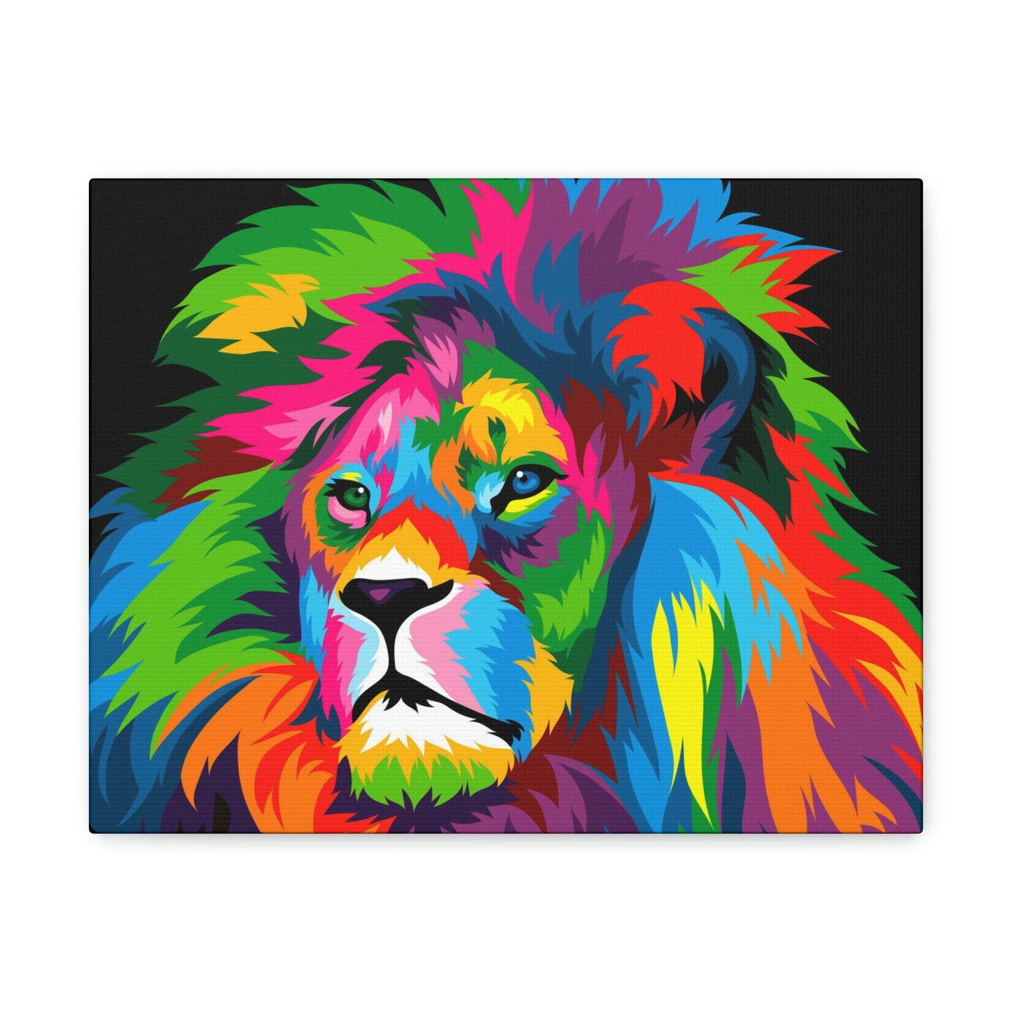 Lion Colorful Art Canvas Gallery Wraps