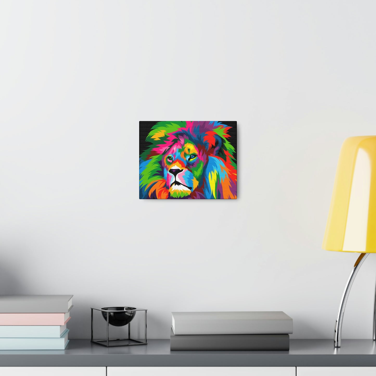 Lion Colorful Art Canvas Gallery Wraps